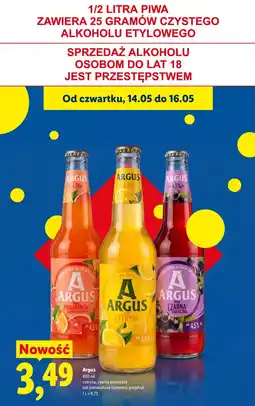 Lidl Piwo Argus, różne rodzaje oferta