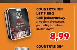 Kaufland Grill jednorazowy z węglem drzewnym podpałką i rusztem aluminiowym COUNTRYSIDE LET'S BBQ oferta
