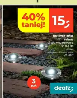 Dealz Naziemna lampa solarna 3-pak śr. 11,8cm oferta