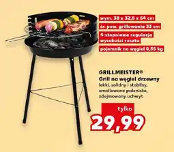 Kaufland Grill na węgiel drzewny GRILLMEISTER wym. 38x32,5x54cm oferta