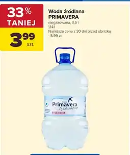 Carrefour Woda źródlana Primavera niegazowana oferta