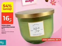 Dealz Świeca sojowa z drewnianym knotem Nature Essence White Sage 997g 50h oferta
