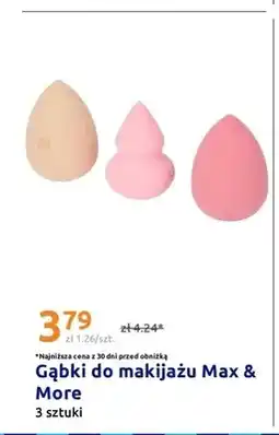 Action Gąbki do makijażu Max & More 3-pak oferta