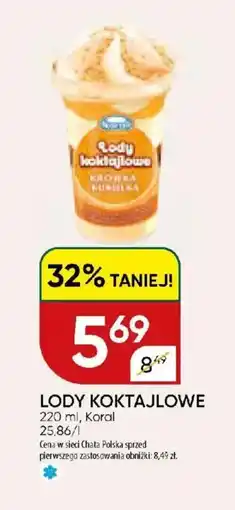 Chata Polska Lody koktajlowe Koral oferta
