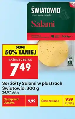 Biedronka Ser żółty Salami w plastrach Światowid oferta