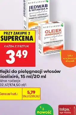 Biedronka Olejki do pielęgnacji włosów Bioelixiré oferta