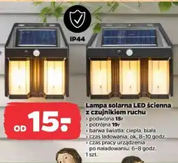 Netto Lampa solarna LED ścienna z czujnikiem ruchu oferta