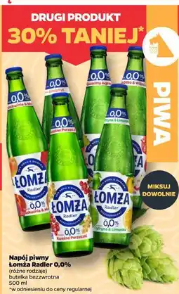 Netto Napój piwny Łomża Radler 0,0% oferta