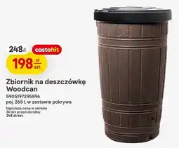 Castorama Zbiornik na deszczówkę Woodcan poj. 265l w zestawie pokrywa oferta
