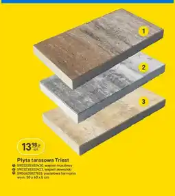 Castorama Płyta tarasowa Triest wapień muszlowy wym. 30x60x5cm oferta