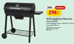 Castorama Grill węglowy Natrona ruszt stalowy wym. rusztu 66x32cm wys. grilla 95cm oferta