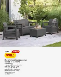 Castorama Zestaw mebli ogrodowych Scandi 4-osobowy szary oferta