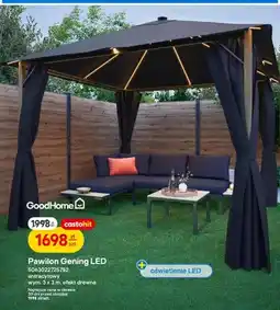 Castorama Pawilon Gening LED antracytowy wym. 3x3m efekt drewna oferta