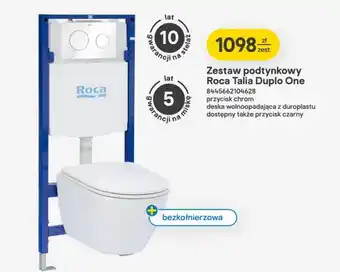 Zestaw podtynkowy Roca Talia Duplo One przycisk czarny