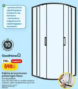 Castorama Kabina prysznicowa półokrągła Maza 80x80x190cm oferta