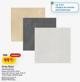 Castorama Gres Nissi gr. 2cm wym. 60x60cm oferta