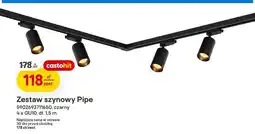 Castorama Zestaw szynowy Pipe czarny 4 x GU10 dł. 1,5m oferta