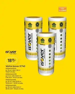 Castorama Wełna Isover KT40 oferta