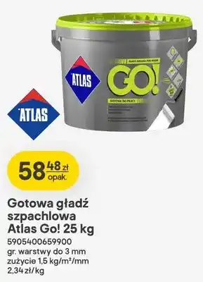 Castorama Gotowa gładź szpachlowa Atlas Go! oferta