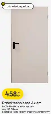 Castorama Drzwi techniczne Axiom kolor kaszmir szer. 80,90cm oferta