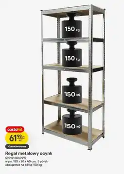 Castorama Regał metalowy ocynk 180x80x40cm 5 półek oferta