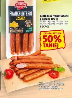 Prim Market Kiełbaski frankfurterki z serem Pekpol oferta