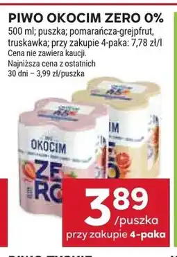 Stokrotka Piwo bezalkoholowe Okocim Zero 0% pomarańcza-grejpfrut 4-pak oferta
