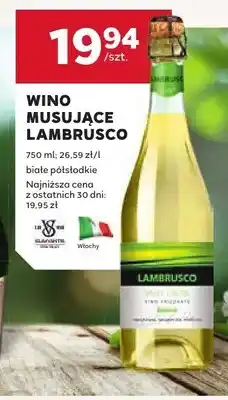 Wino musujące Lambrusco białe półsłodkie