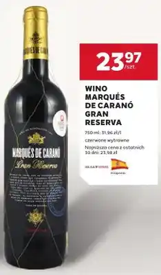 Stokrotka Wino Marqués de Caranó Gran Reserva czerwone wytrawne Hiszpania oferta
