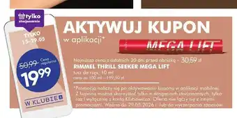Tusz do rzęs Rimmel Thrill Seeker Mega Lift