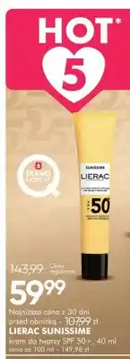SuperPharm Krem do twarzy SPF 50+ LIERAC SUNISSIME oferta