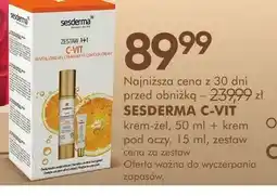 SuperPharm Zestaw krem-żel 50ml + krem pod oczy 15ml SESDERMA C-VIT oferta