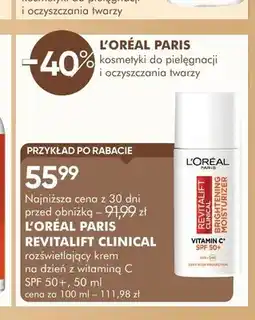 SuperPharm Rozświetlający krem na dzień z witaminą C SPF 50+ L'ORÉAL PARIS REVITALIFT CLINICAL 50ml oferta