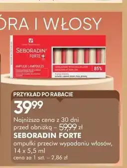 SuperPharm Ampułki przeciw wypadaniu włosów SEBORADIN Forte oferta