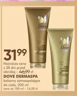 SuperPharm Balsamy samoopalające do ciała DOVE DERMASPA oferta