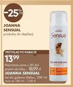 SuperPharm Żel do golenia Joanna Sensual Melon oferta