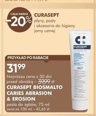 SuperPharm Pasta do zębów CURASEPT BIOSMALTO CARIES ABRASION & EROSION oferta