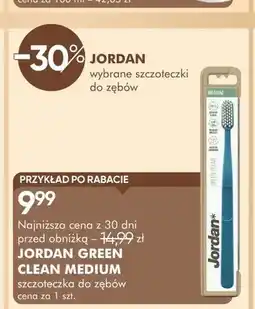 SuperPharm Szczoteczka do zębów JORDAN GREEN CLEAN MEDIUM oferta