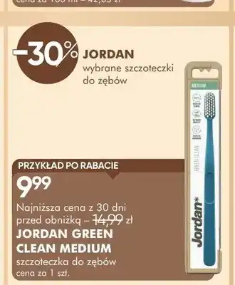 SuperPharm Szczoteczka do zębów JORDAN GREEN CLEAN MEDIUM oferta