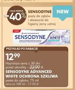 SuperPharm Pasta do zębów SENSODYNE ADVANCED WHITE OCHRONA SZKLIWA oferta