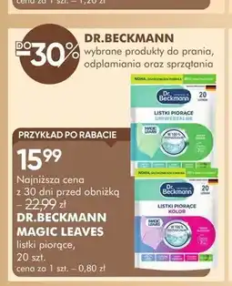 SuperPharm Listki piorące Dr.Beckmann Magic Leaves 20szt oferta