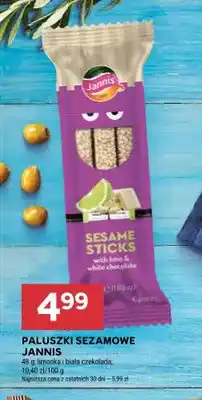 Stokrotka Paluszki sezamowe Jannis limonka i biała czekolada oferta