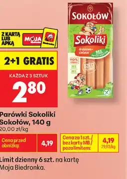 Biedronka Parówki Sokoliki oferta