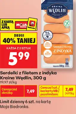 Biedronka Serdelki z filetem z indyka oferta