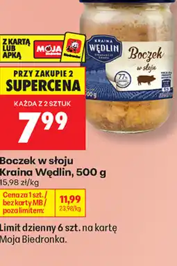 Biedronka Boczek w słoju oferta