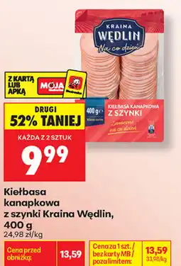 Biedronka Kiełbasa kanapkowa z szynki oferta