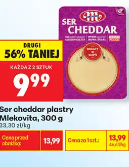 Biedronka Ser cheddar plastry oferta
