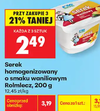 Biedronka Serek homogenizowany Rolmlecz oferta
