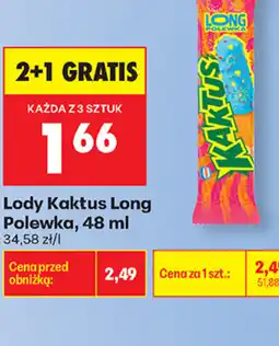 Biedronka Lody Kaktus Long Polewka oferta