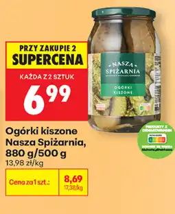 Biedronka Ogórki kiszone Nasza Spiżarnia oferta